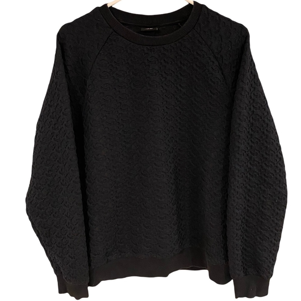 H&M Textured Sweater. Size M. Black.